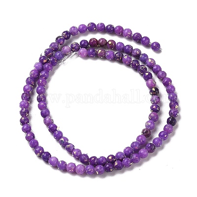 Собранные нити бусин из натурального доломита и синтетического опала&nbsp;G-Q017-G06-01C-1-1