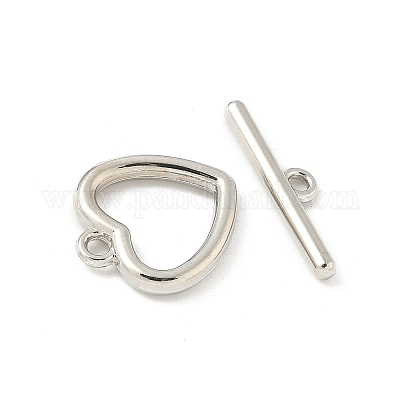 Застежки-тоглы из сплава в форме сердца FIND-B047-22P-1
