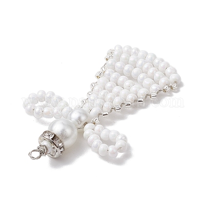 Подвески из бисера и жемчуга из запекаемого стекла PALLOY-MZ00368-02-1