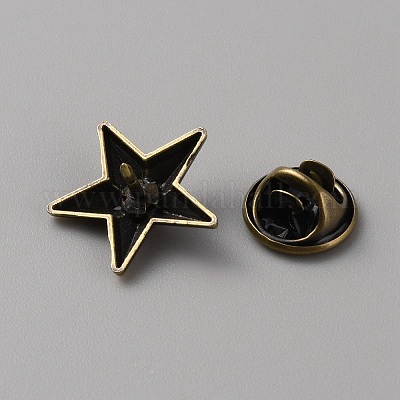 Брошь с булавкой в виде звезды из сплава JEWB-WH0038-02AB-1