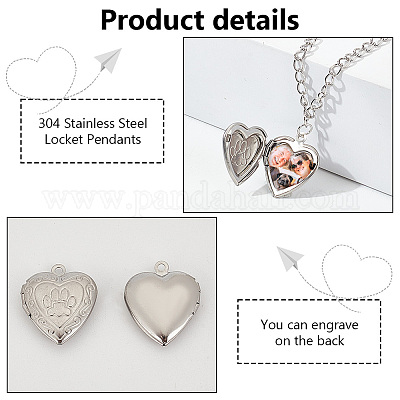 20 шт. подвеска-медальон из нержавеющей стали 304 STAS-PH0005-68-1