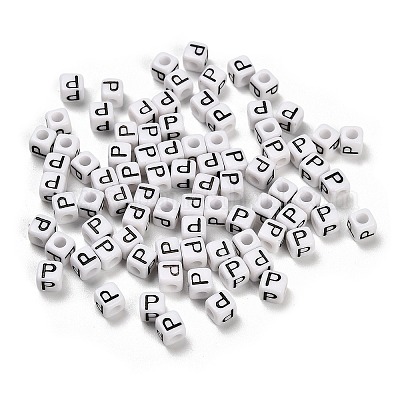 Непрозрачные акриловые бусины OACR-S076-01P-1