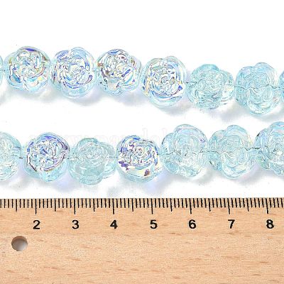 Стеклянные бусины с гальваническим покрытием  EGLA-K061-09A-AB02-1