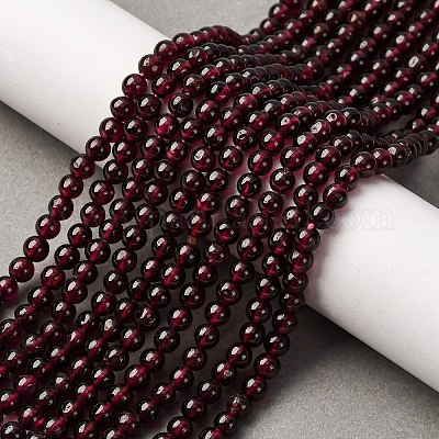 Гранат природный бисер нитей G-C226-A01-4mm-1