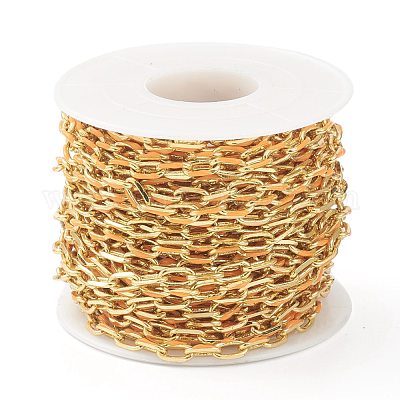 Звенья цепи из золотой латуни ручной работы CHC-M021-66B-05-1