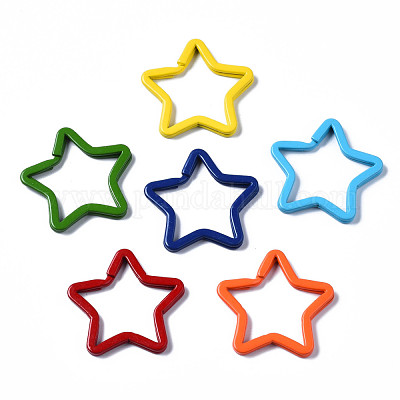 Застежки-карабины для брелоков из окрашенного железа KEYC-S255-002-1