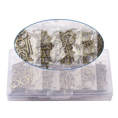 Застежки тоггл в тибетском стиле  TIBE-TA0001-21AB-1