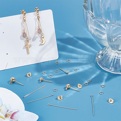 Фурнитура для сережек-гвоздиков с шариковым штифтом из нержавеющей стали 304 STAS-UN0063-09-1