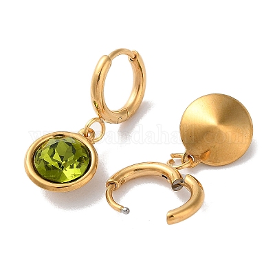 Серьги-кольца из нержавеющей стали 304 с вакуумным покрытием PVD EJEW-C106-02G-04-1