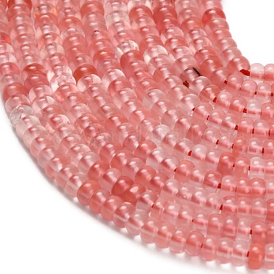 Вишневого кварца стеклянные бусы пряди G-Z110-B07-2x4mm-1