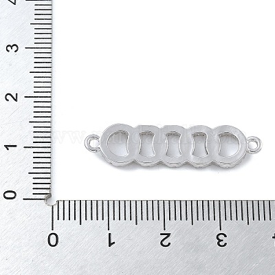 Стойка покрытие латунь микропаве прозрачный кубический цирконий 5 кольца соединительные подвески KK-A234-080P-1