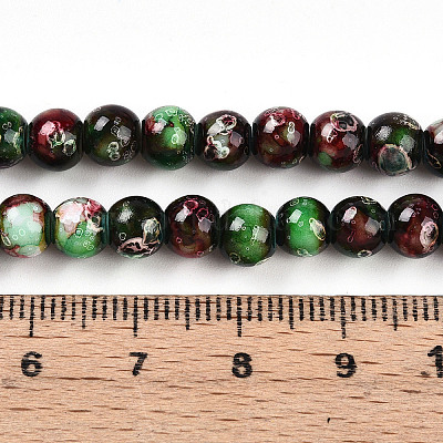 Выпечка окрашенные стеклянные бусины пряди X1-DGLA-N003-6mm-A09-1