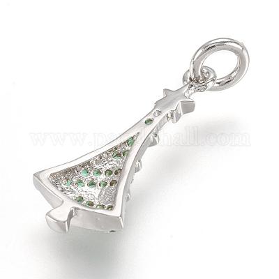 Латунные микро проложить кубического циркония подвески ZIRC-G107-15P-1