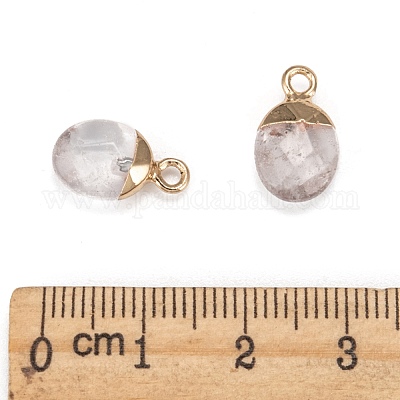 Wholesale Electroplate Natural Quartz Crystal Charms 