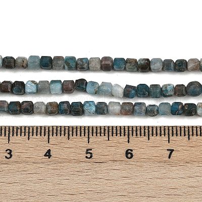 Нити натуральных бус из синего апатита G-RM2025-D47-3x3mm-1