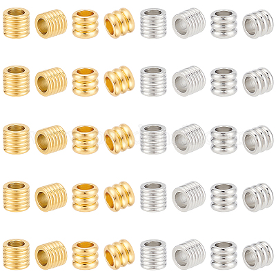 40 шт. 4 стиля 201 европейские бусины из нержавеющей стали STAS-UN0051-17-1