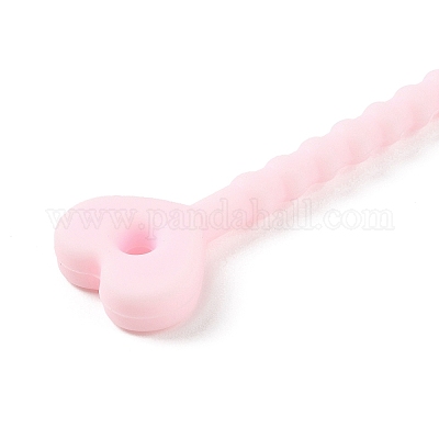 Силиконовые кабельные стяжки в форме сердца AJEW-C034-02H-1