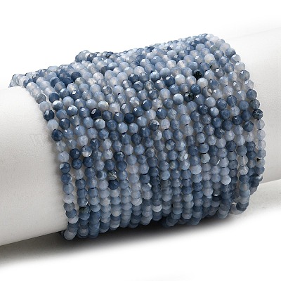 Натуральные синие опаловые бусы&nbsp;G-P603-C-2mm-04-1