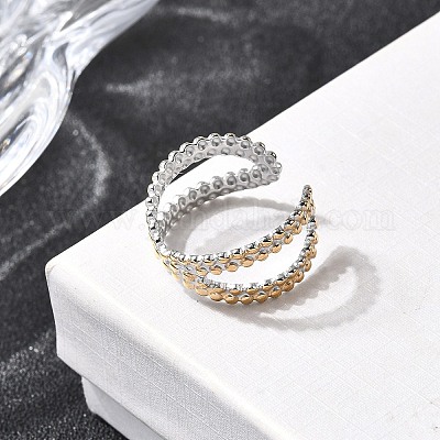 Регулируемые манжеты из нержавеющей стали 304 для женщин RJEW-B150-01GP-10-1