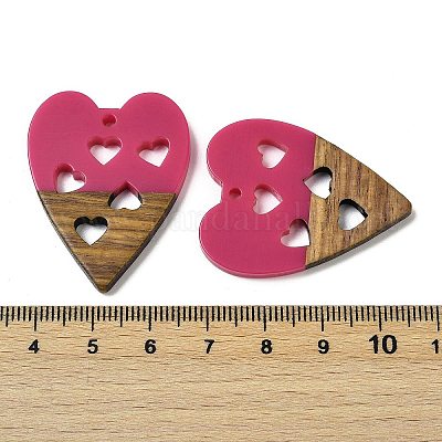 Подвески из смолы и ореха WOOD-I013-03A-1