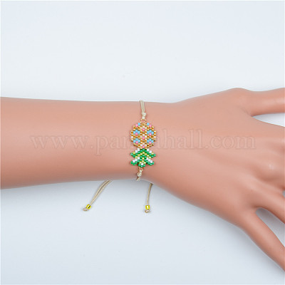 Браслеты из бисера Миюки с регулируемым узором для ткацкого станка в стиле бохо для женщин QS6654-1