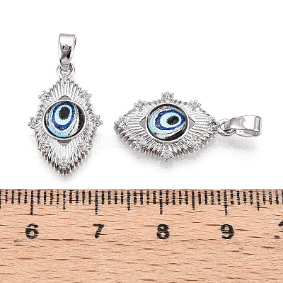 Латунь стекло кулоны KK-T070-67B-1