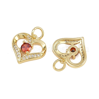 Латунные микро проложить кубического циркония подвески ZIRC-I367-10G-1