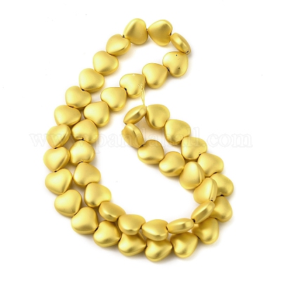 Стеклянные бусины с гальваническим покрытием  EGLA-H109-12H-03-1