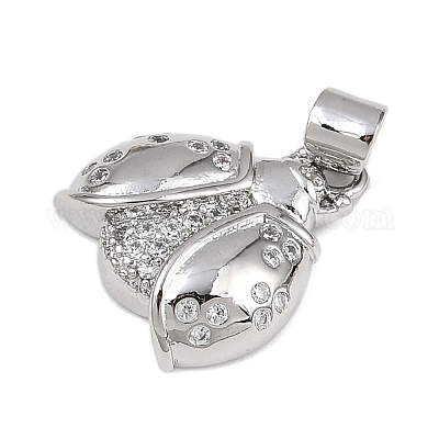 Латунные микро проложить кубического циркония подвески KK-A260-07C-P-1