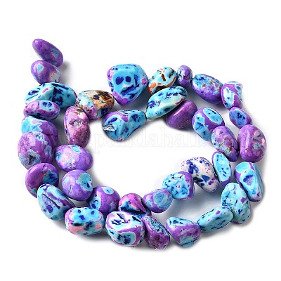 Нити окрашенных бусин из натурального магнезита G-L617-A01-02-1