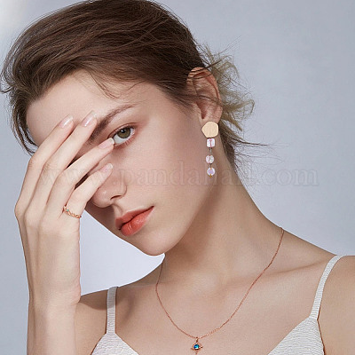 12 шт. 6 стильные латунные серьги-гвоздики KK-AR0004-01-1