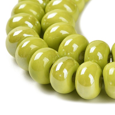 Фарфоровые бусины-рондели PORC-Q001-01C-1