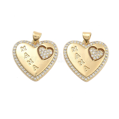 Подвески из латуни с прозрачным фианитом KK-U009-05E-G-1