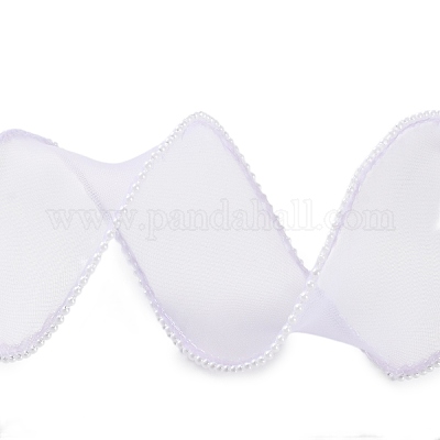 5 ярд сетчатой ленты с жемчужной окантовкой из АБС-пластика для изготовления бантов OCOR-B004-01A-02-1