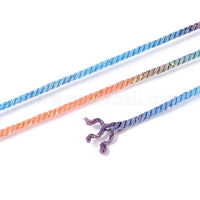 27 м сегментно окрашенные круглые полиэфирные витые шнуры OCOR-N009-02A-07-1