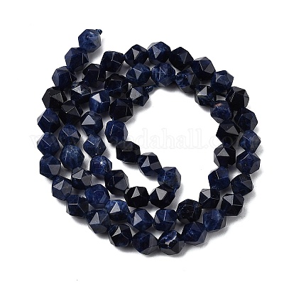 Нити из натуральных бусин содалита G-Z119-A35-01-1