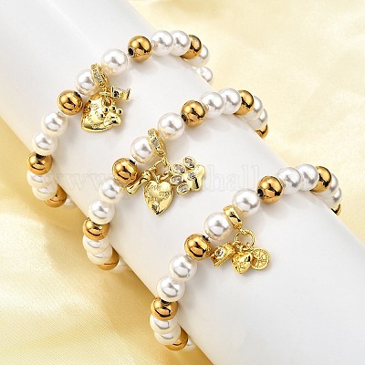 Латунь браслеты простирания BJEW-C098-06-1