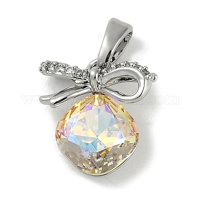 Латунные микро проложить кубического циркония подвески KK-P283-23P-1