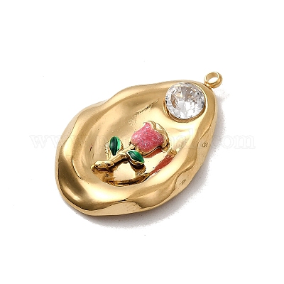 Подвески из нержавеющей стали 304 с эмалью STAS-B102-01G-1