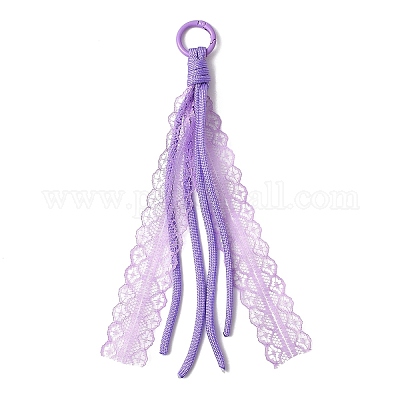 5 шт. подвески из двухцветного полиэстерового шнура и кружева HJEW-JM04332-1
