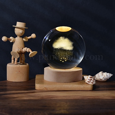 Стеклянный хрустальный шар DJEW-PW0012-047A-06-1