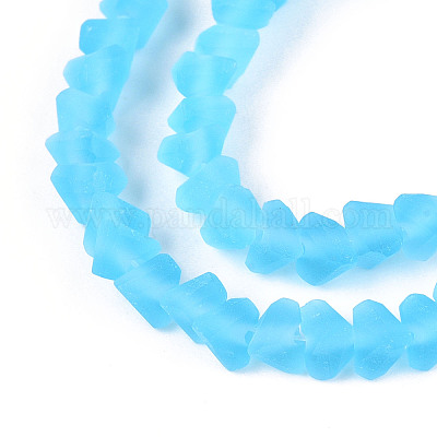 Матовые прозрачные стеклянные бусины GLAA-N016-4mm-06-1