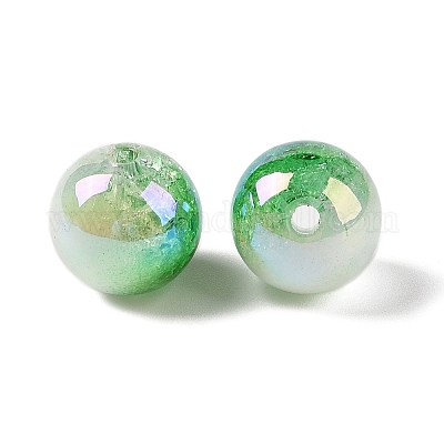 Двухцветные акриловые бусины с непрозрачным кракле MACR-C032-01J-1