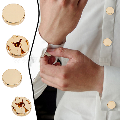 8 шт. 2 стиля запонок из сплава BUTT-GA0001-34G-1