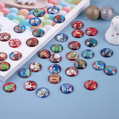 2 комплект 2 стилей стеклянных кабошонов GGLA-SZ0001-39-1