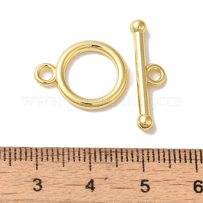 Покрытие стойки латунные застежки-тумблеры X-KK-A225-06G-1