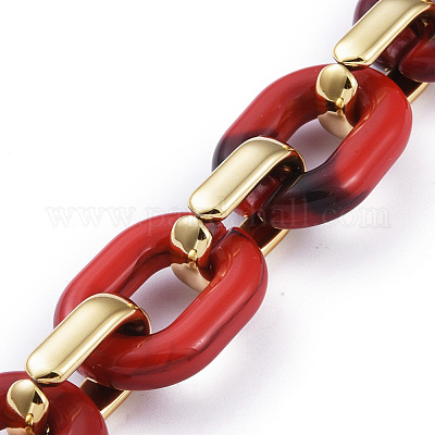 Акриловые кабельные цепи ручной работы AJEW-JB00658-04-1