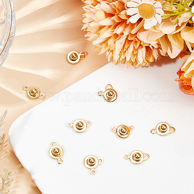 20 шт. застежка-кнопка из нержавеющей стали 201 STAS-GO0001-18G-1