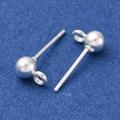 Фурнитура для сережек-гвоздиков с шариковым штифтом из нержавеющей стали 304 STAS-Z035-01S-C-1