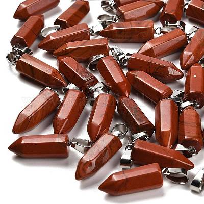 Природные красной яшмы подвески G-Z067-07P-11-1
